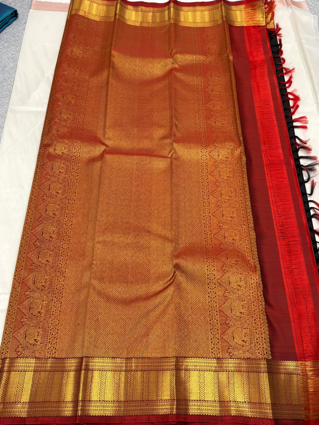 Black with maroon Kancheevaram